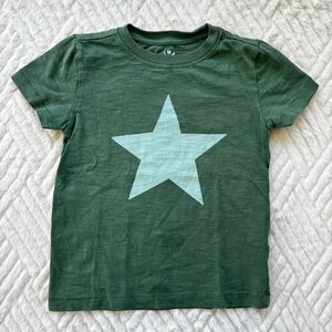 Primary Boys 2-3 Green Star Graphic Short Sleeve Cotton Tee Shirt Casual